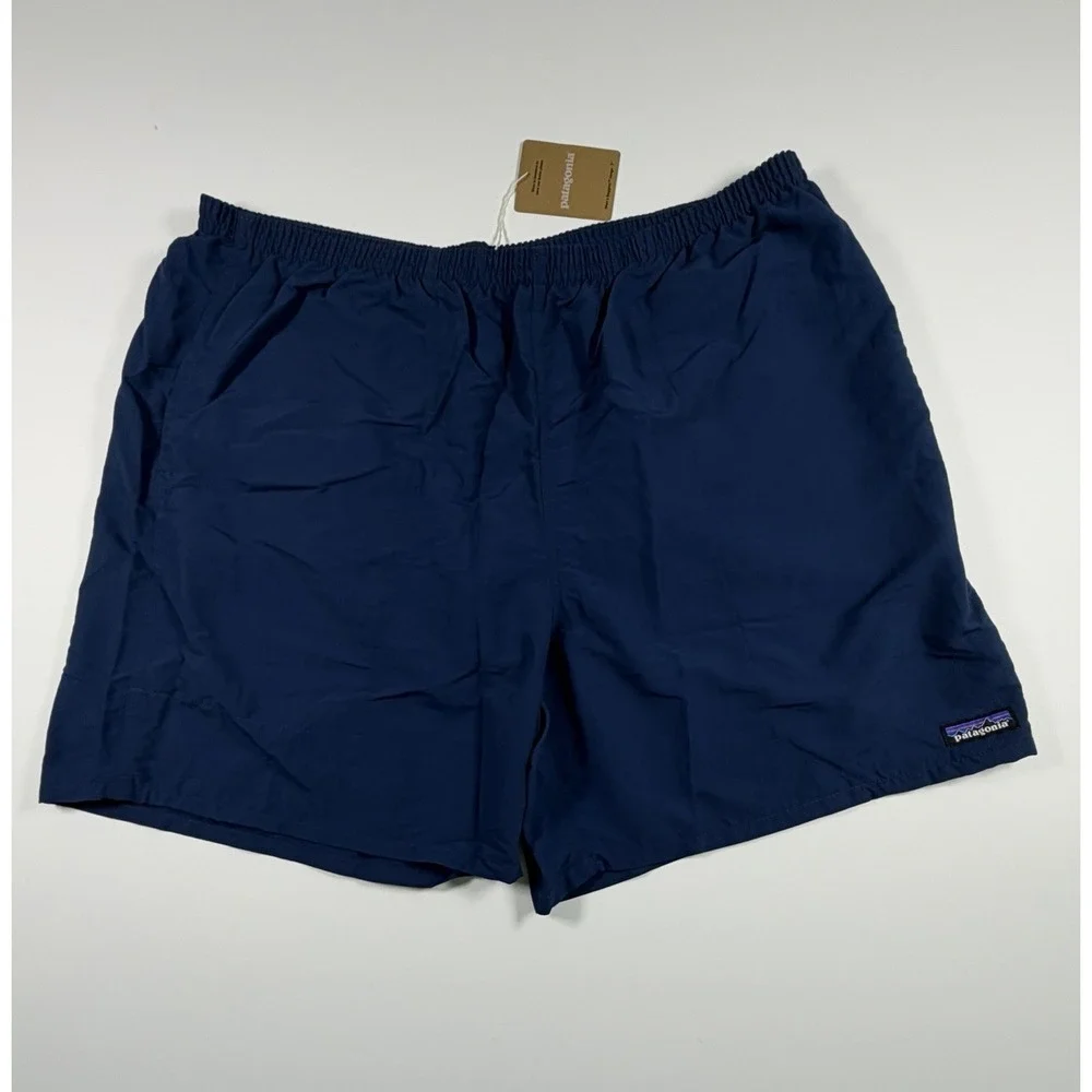 Patagonia Baggies Shorts Mens 2XL Blue 5 Inch Recycled Nylon Lined Swim Outdoor